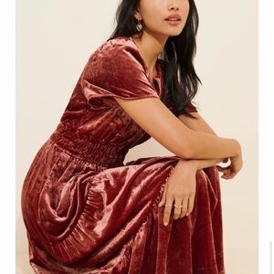 The Somerset Velvet Maxi Dress by Anthropologie